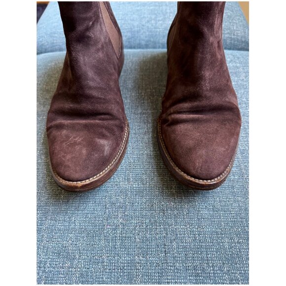 Jenni Kayne Suede Chelsea Ankle Boots | Size 37 7 | Dark Brown - Picture 7 of 11